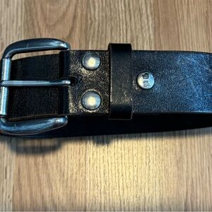 Black Leather women's belt